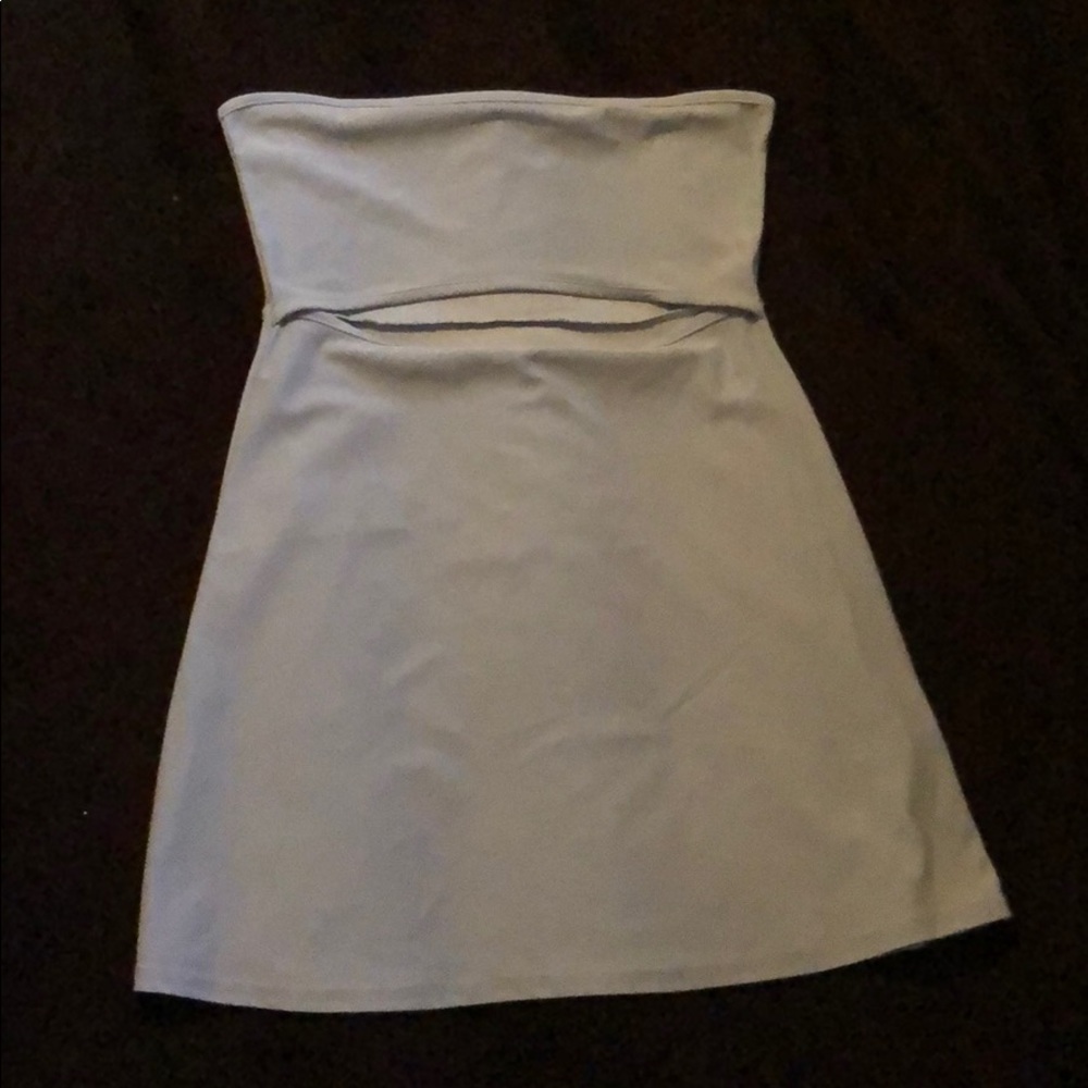 Baby blue PLT cut out dress
